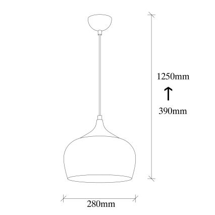 Chandelier on a string SAGLAM 1xE27/40W/230V