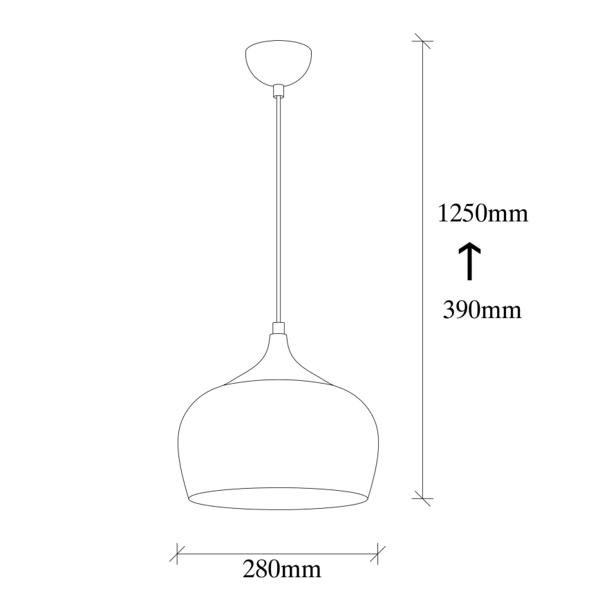Chandelier on a string SAGLAM 1xE27/40W/230V