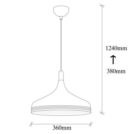 Chandelier on a string SAGLAM 1xE27/40W/230V white
