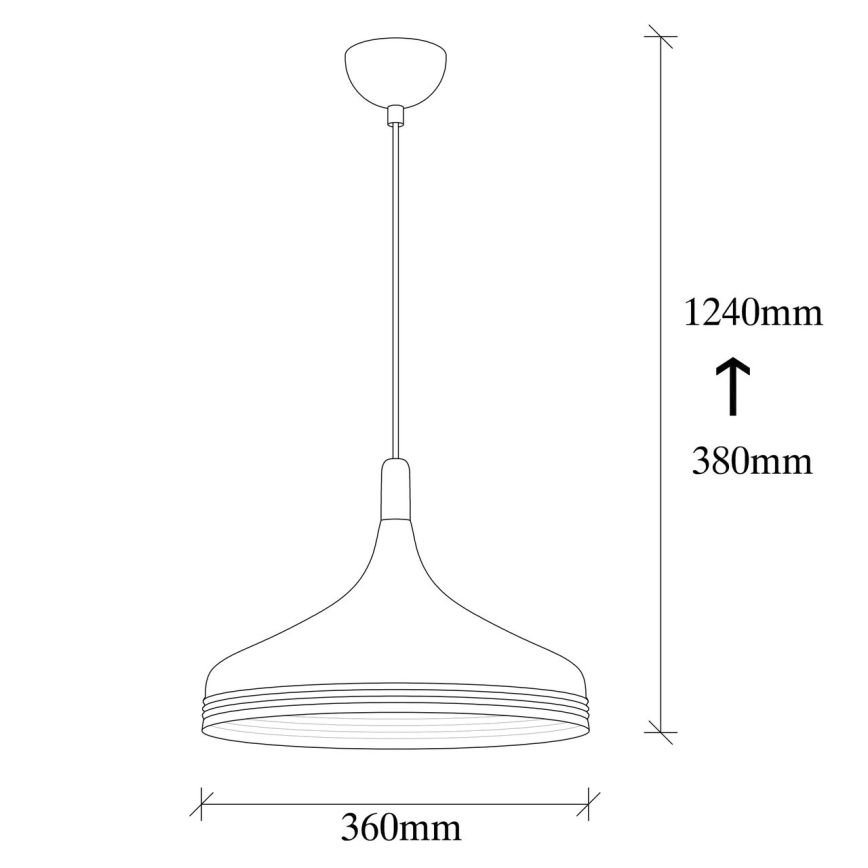 Chandelier on a string SAGLAM 1xE27/40W/230V white