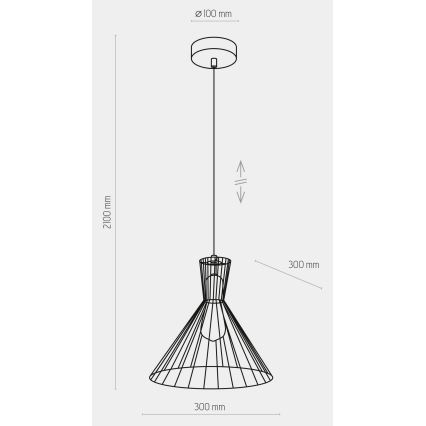 Chandelier on a string SAHARA 1xE27/60W/230V