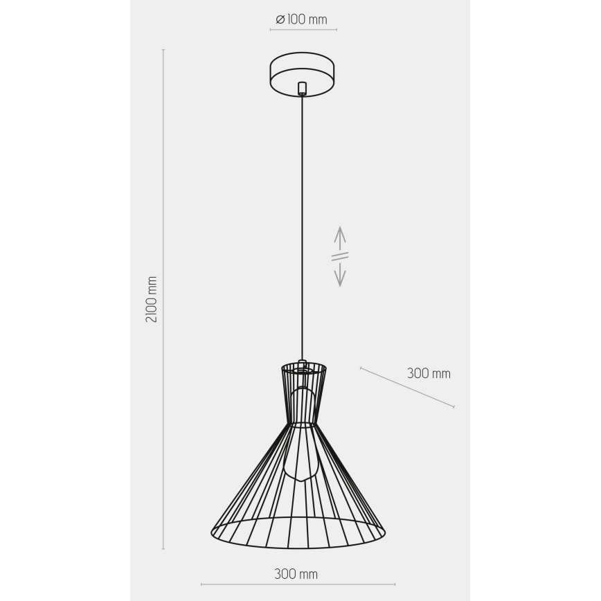 Chandelier on a string SAHARA 1xE27/60W/230V
