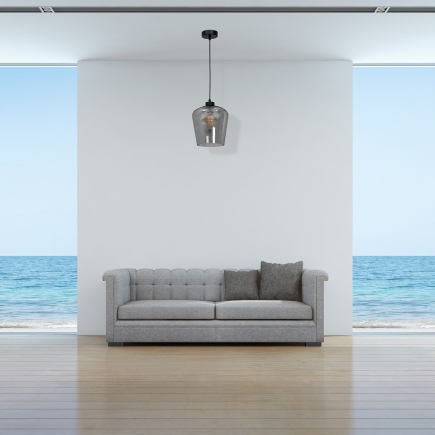 Chandelier on a string SANTIAGO 1xE27/60W/230V black
