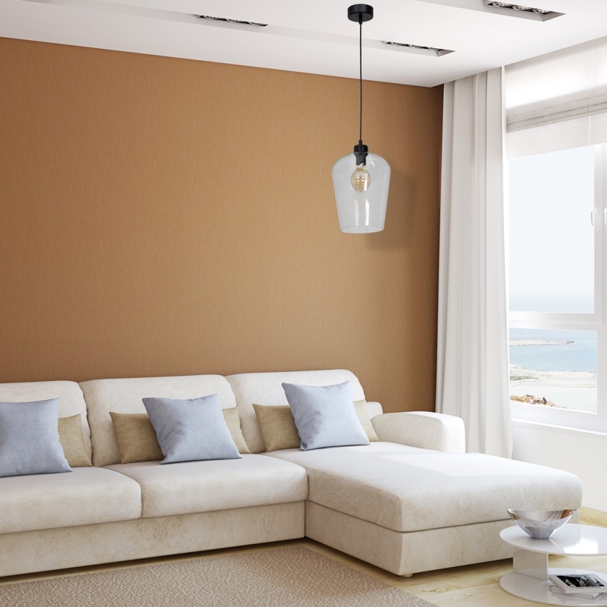 Chandelier on a string SANTIAGO 1xE27/60W/230V clear