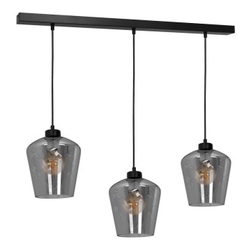 Chandelier on a string SANTIAGO 3xE27/60W/230V black
