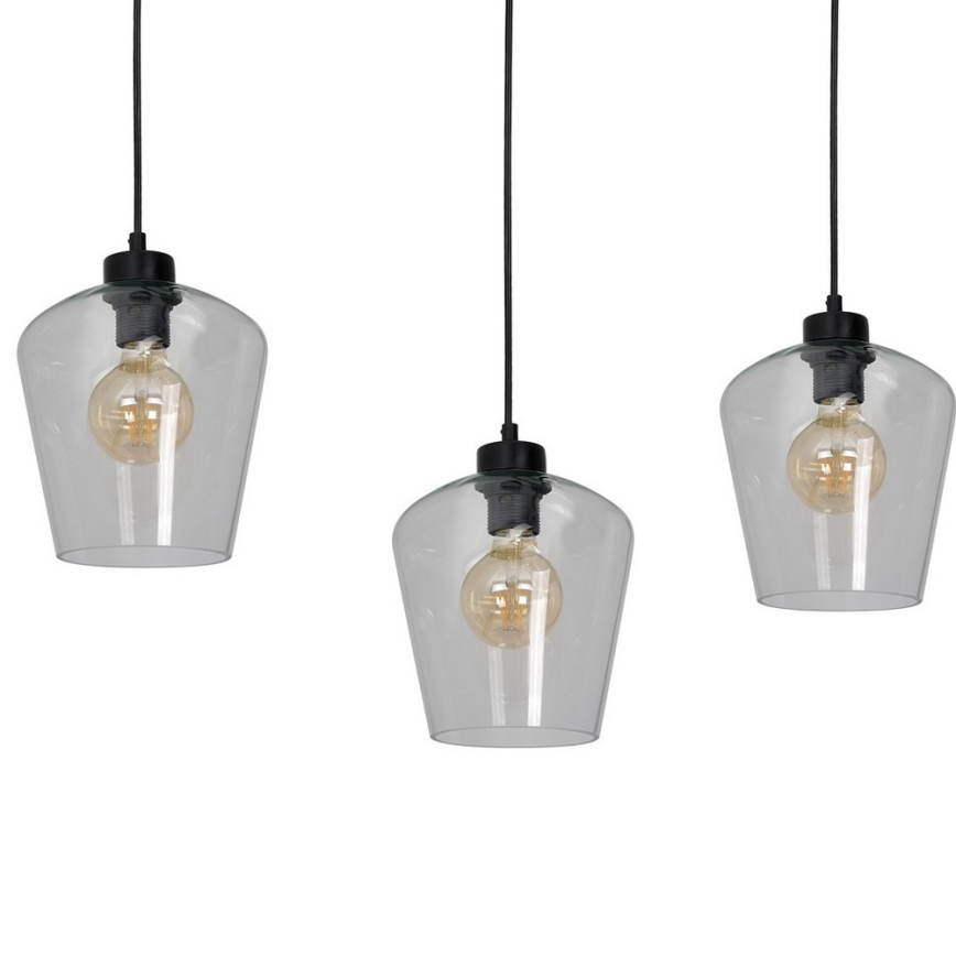 Chandelier on a string SANTIAGO 3xE27/60W/230V clear