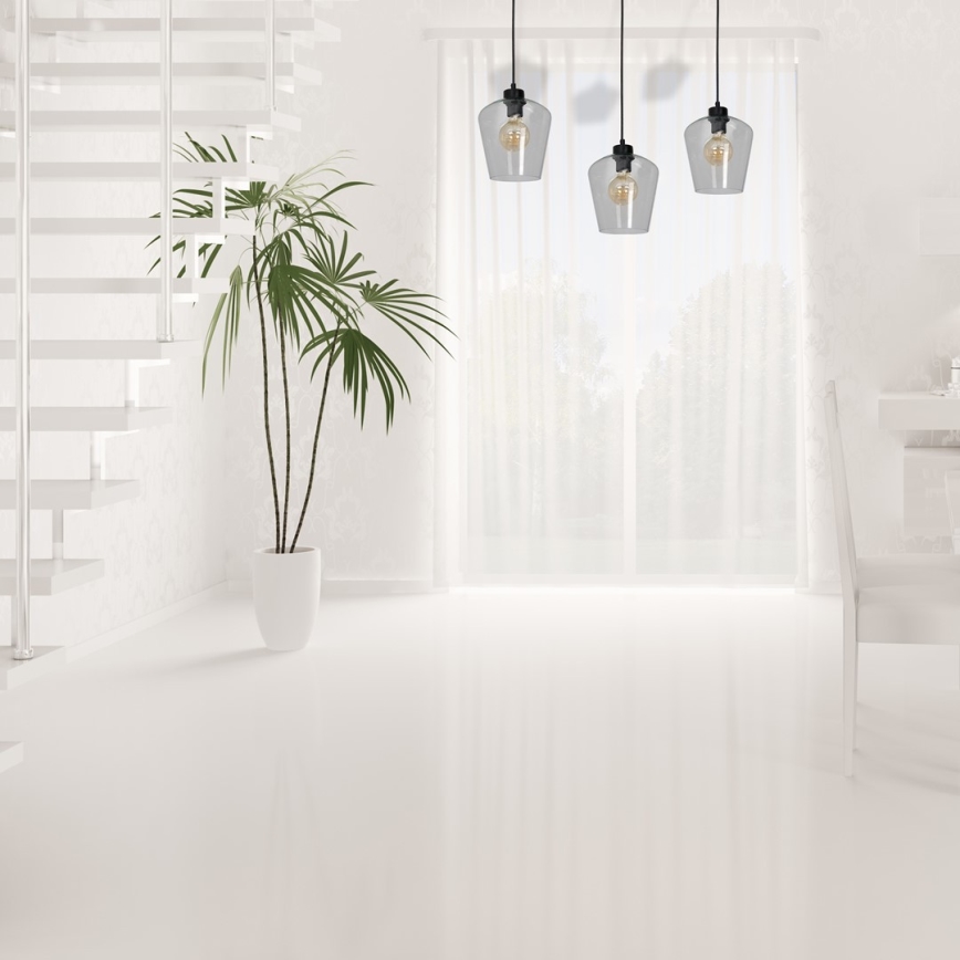 Chandelier on a string SANTIAGO 3xE27/60W/230V clear