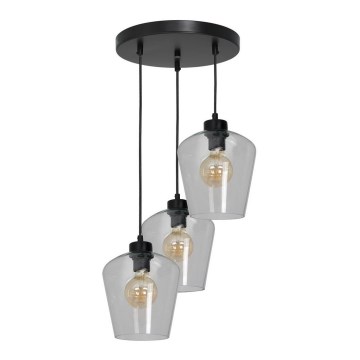 Chandelier on a string SANTIAGO 3xE27/60W/230V clear