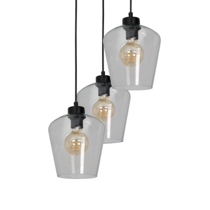 Chandelier on a string SANTIAGO 3xE27/60W/230V clear