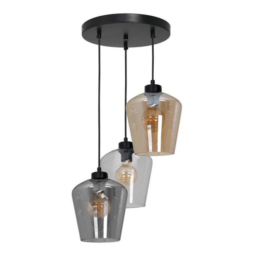 Chandelier on a string SANTIAGO 3xE27/60W/230V mix