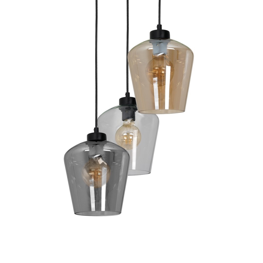 Chandelier on a string SANTIAGO 3xE27/60W/230V mix