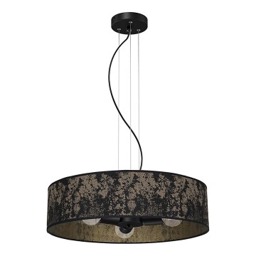 Chandelier on a string SATINO 3xE27/60W/230V black/gold