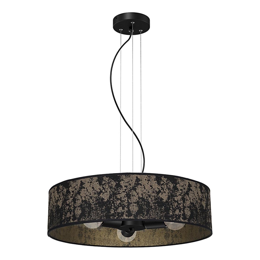 Chandelier on a string SATINO 3xE27/60W/230V black/gold