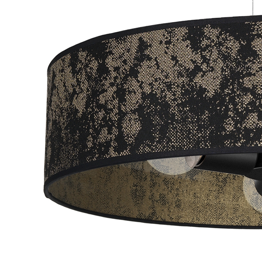 Chandelier on a string SATINO 3xE27/60W/230V black/gold