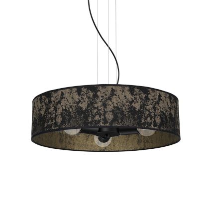 Chandelier on a string SATINO 3xE27/60W/230V black/gold