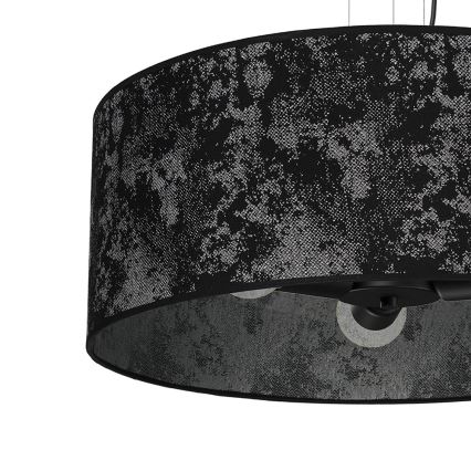 Chandelier on a string SATINO 3xE27/60W/230V black/grey