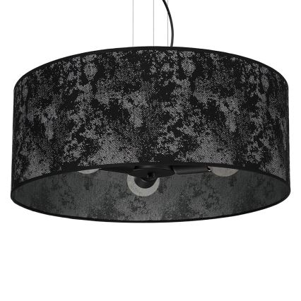 Chandelier on a string SATINO 3xE27/60W/230V black/grey