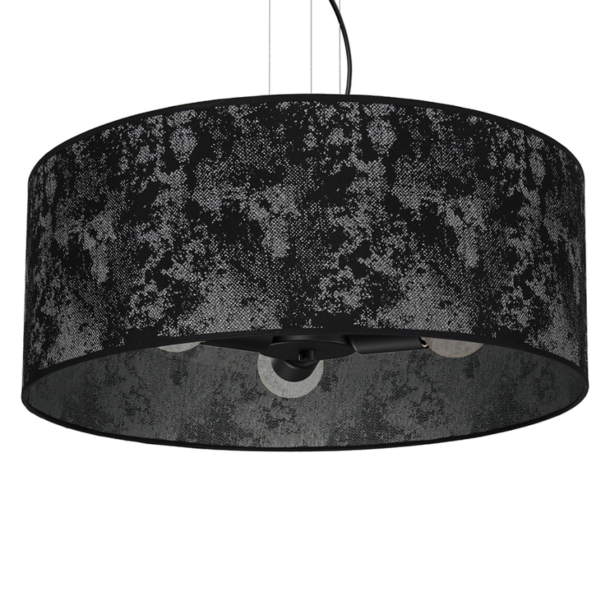 Chandelier on a string SATINO 3xE27/60W/230V black/grey