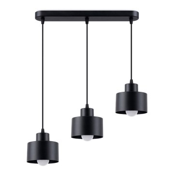 Chandelier on a string SAVAR 3xE27/60W/230V black