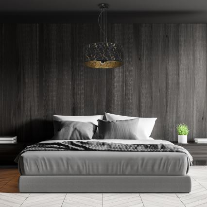 Chandelier on a string SENSO 3xE27/60W/230V black