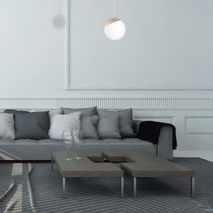 Chandelier on a string SFERA WOOD 1xE14/40W/230V