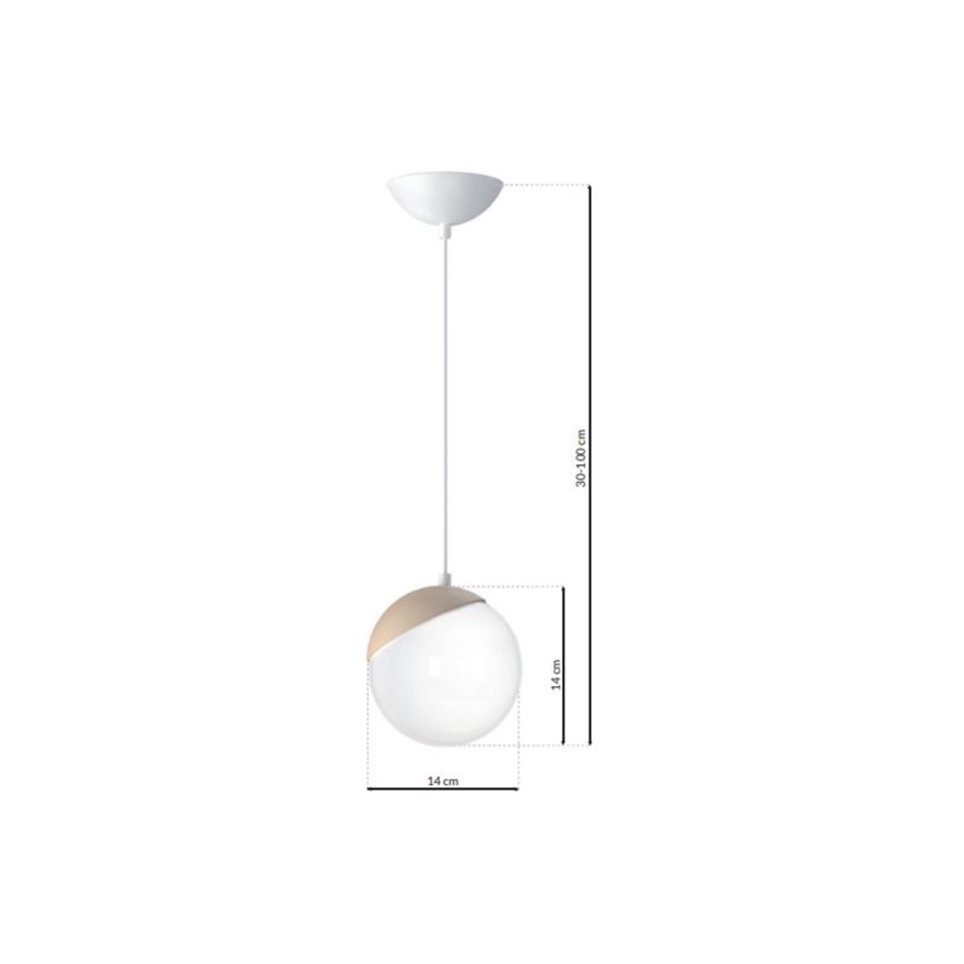 Chandelier on a string SFERA WOOD 1xE14/40W/230V