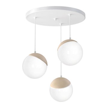 Chandelier on a string SFERA WOOD 3xE14/40W/230V