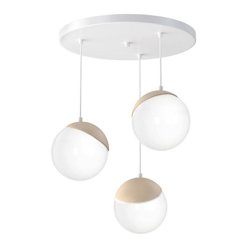 Chandelier on a string SFERA WOOD 3xE14/40W/230V