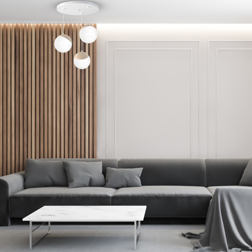 Chandelier on a string SFERA WOOD 3xE14/40W/230V