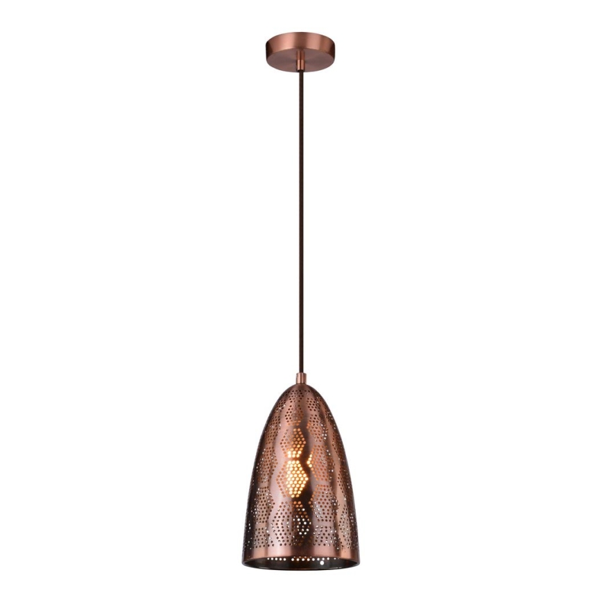 Chandelier on a string SFINKS 1xE27/60W/230V copper