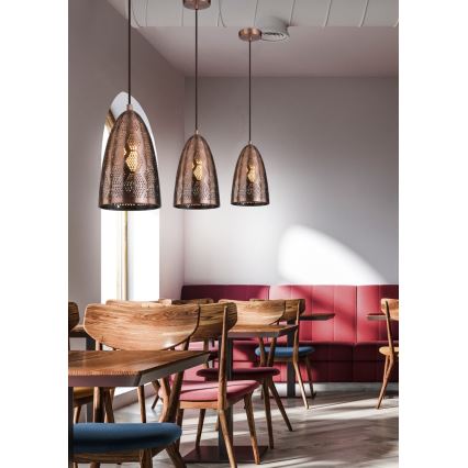 Chandelier on a string SFINKS 1xE27/60W/230V copper