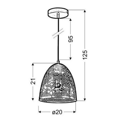 Chandelier on a string SFINKS 1xE27/60W/230V