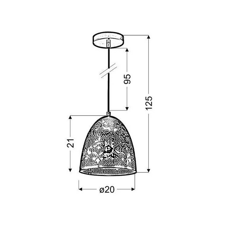 Chandelier on a string SFINKS 1xE27/60W/230V