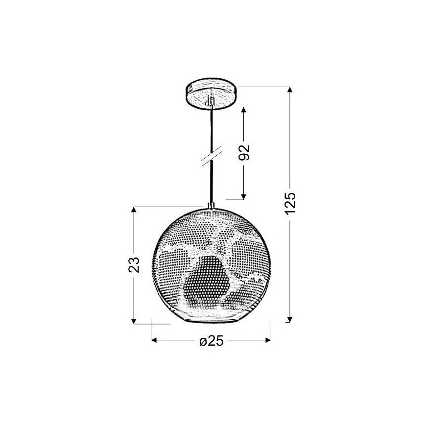 Chandelier on a string SFINKS 1xE27/60W/230V