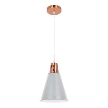 Chandelier on a string SHADE 1xE27/15W/230V copper/grey