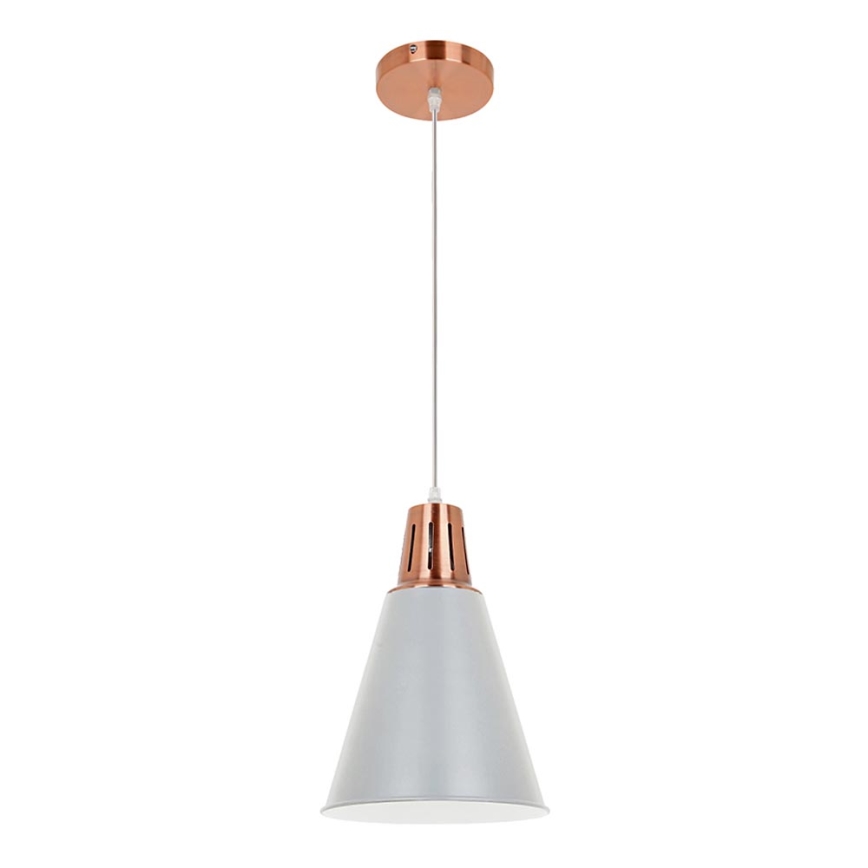 Chandelier on a string SHADE 1xE27/15W/230V copper/grey