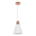 Chandelier on a string SHADE 1xE27/15W/230V copper/white