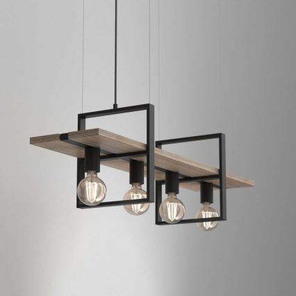 Chandelier on a string SHELF 4xE27/60W/230V