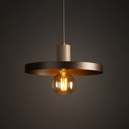 Chandelier on a string SILA 1xE27/15W/230V d. 30 cm brown/beige