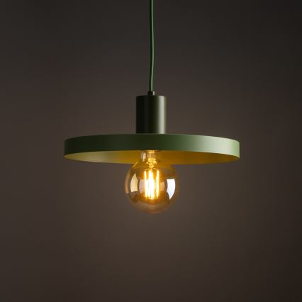 Chandelier on a string SILA 1xE27/15W/230V d. 30 cm green