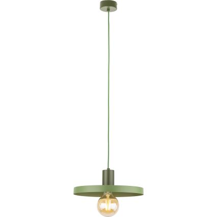Chandelier on a string SILA 1xE27/15W/230V d. 30 cm green