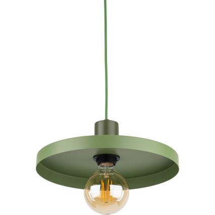 Chandelier on a string SILA 1xE27/15W/230V d. 30 cm green