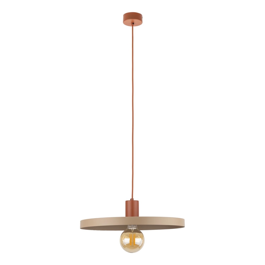 Chandelier on a string SILA 1xE27/15W/230V d. 40 cm beige/brick