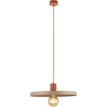 Chandelier on a string SILA 1xE27/15W/230V d. 40 cm beige/brick