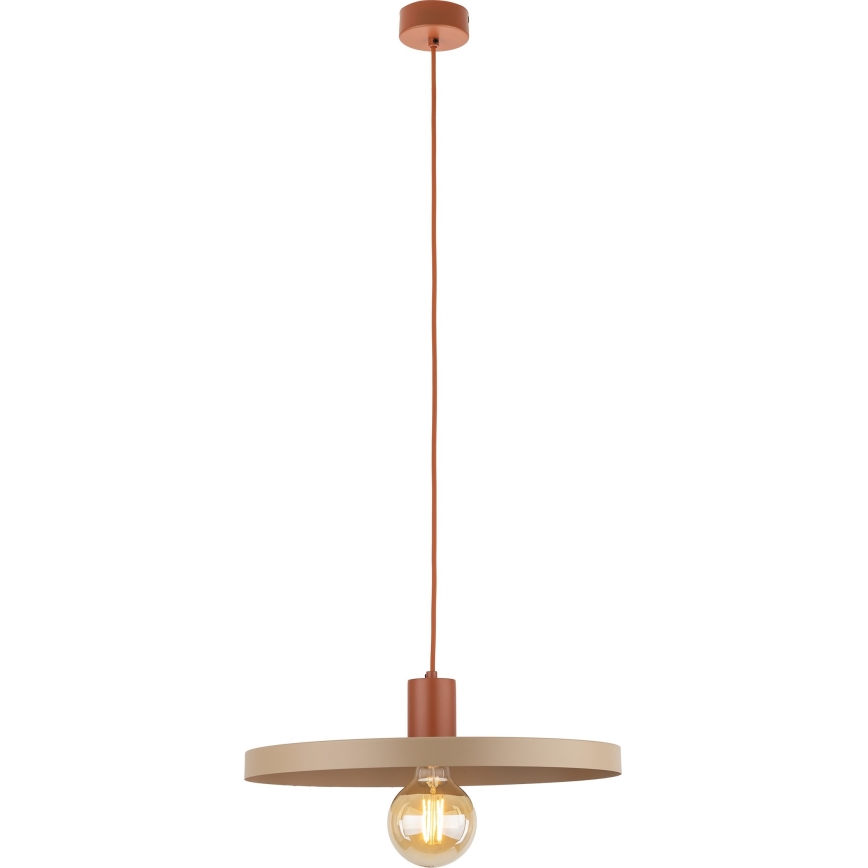 Chandelier on a string SILA 1xE27/15W/230V d. 40 cm beige/brick