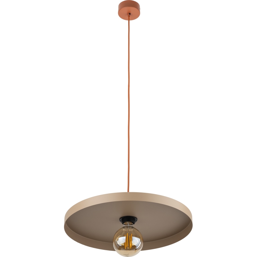 Chandelier on a string SILA 1xE27/15W/230V d. 40 cm beige/brick