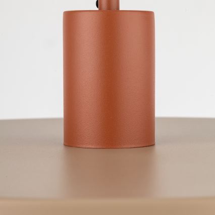 Chandelier on a string SILA 1xE27/15W/230V d. 40 cm beige/brick