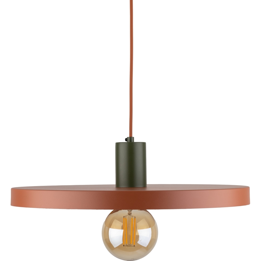 Chandelier on a string SILA 1xE27/15W/230V d. 40 cm brick/green