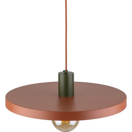 Chandelier on a string SILA 1xE27/15W/230V d. 40 cm brick/green