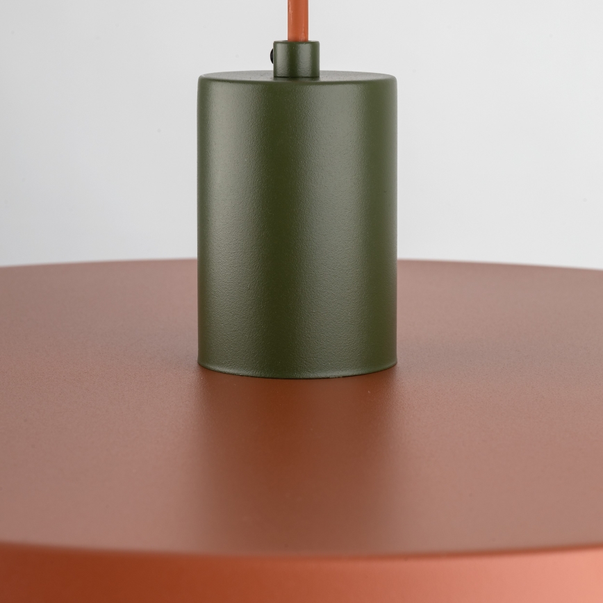 Chandelier on a string SILA 1xE27/15W/230V d. 40 cm brick/green